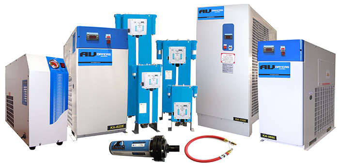 AU Dryers product range